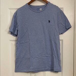 Polo by Ralph Lauren Men's Heather Blue Tee Medium